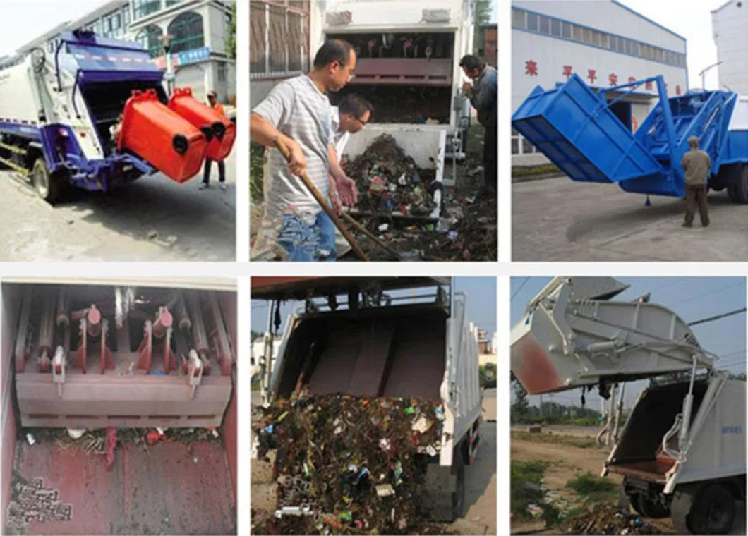 Japan 4X2 Compress Garbage Truck 16cbm Rear Loading Disposal Refuse Waste Compactor Truck