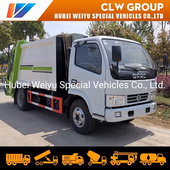 Small 3tons Rear Load Compressor Garbage Compactor Waste Disposal Collection Truck Trash Removable Bin Garbage Truck
