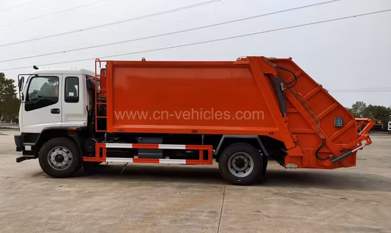 Japan 4X2 Compress Garbage Truck 16cbm Rear Loading Disposal Refuse Waste Compactor Truck